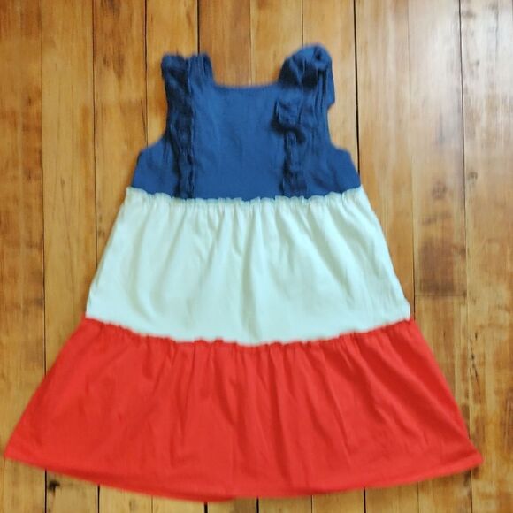Millie Loves Lily Dress 10 Colorblock Cotton Dress Red Blue Spring Summer - Picture 7 of 7